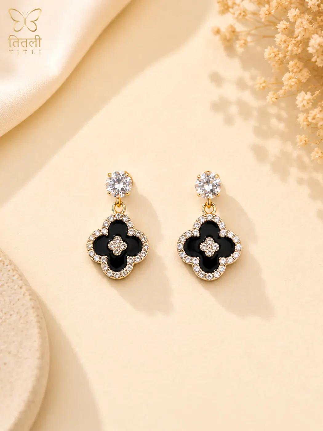 Small flower stud earrings